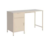 swe scritorio de acero laminado, 1 cajón, Soho, Beige, 120x50x75 cm Beige