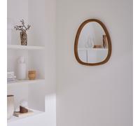 swe spejo de madera de abeto decorativo de pared, 55cm , Charlie , 50x3x55 Nogal