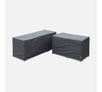 swe unda para muebles de jardín Napoli y Vittoria, set de 2 , Napoli / Vittoria , 253x83x66 Gris oscuro