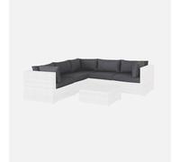 swe undas de cojín para conjunto de jardín Napoli , Napoli , 70x70x12 Gris jaspeado