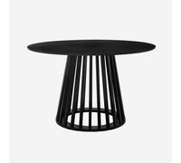 sweeek - Mesa de comedor efecto madera de 4 plazas , Clara , 120x120x75 Negro
