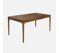 Sweeek - Mesa de comedor rectangular en madera de 6 plazas, Elena, Nogal, 160x90x76 cm Nogal