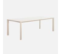 sweeek - Mesa de jardín de aluminio de 8 plazas , Sacramento , 220x100x75 Beige