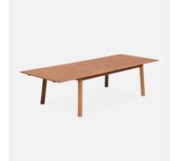 sweeek - Mesa de jardín de madera extensible, 10-12 plazas , Almeria 300cm , 240x100x75 Madera