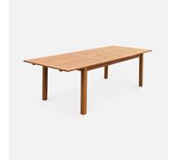 sweeek - Mesa de jardín de madera extensible, 8-10 plazas , Almeria 240cm , 240x100x75 Madera