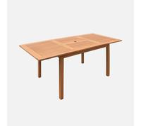 sweeek - Mesa de jardín de madera extensible de 6 a 8 plazas , Almeria 180cm , 180x80x75 Madera