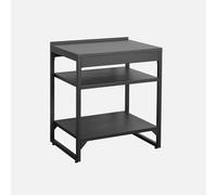 sweeek - Módulo cocina exterior de acero 2 estante, L80cm , Kea , 80x60x90 Negro ONESIZE