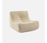 sweeek - Módulo para sofá envasado al vacío modular de terciopelo , Sokol terciopelo , 91x105x72 Beige