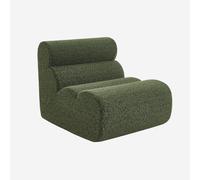 sweeek - Módulo para sofá modular con tela efecto alpaca , Nova alpaca , 81x99x75 Verde kaki