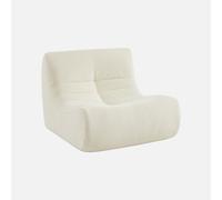 sweeek - Módulo para sofá modular en borreguito texturizado , Sokol borreguito , 91x105x72 Blanco