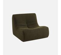sweeek - Módulo para sofá modular en borreguito texturizado , Sokol borreguito , 91x105x72 Caqui oscuro