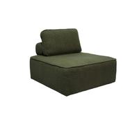 sweeek-Módulo para sofá Modular en Tejido Borreguito Verde Kaki - 90x90x74 cm