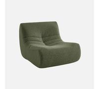 sweeek - Módulo para sofá modular en tejido efecto alpaca , Sokol alpaca , 91x105x72 Verde kaki