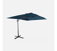 sweeek - Parasol rectangular, 3x4m , Wimereux , 380x259x286 Azul