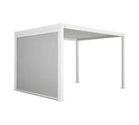 sweeek - Pérgola bioclimática 3x4m con toldo vertical de 3m Antracita - 400x300x250 cm White