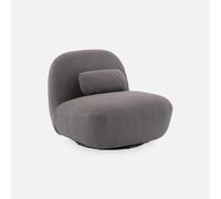 sweeek - Silla giratoria 360° borreguito texturizada , Spino , 85x85x75 Gris