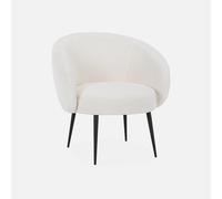 sweeek-Sillón Borreguito de diseño Acogedor, Hima, Crema, 74x72x80.5 cm