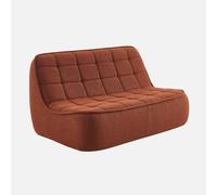 sweeek - Sillón borreguito texturizada, 2 plazas , Boni , 165x104x85 Terracota