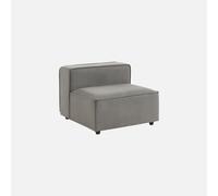sweeek - Sillón con asiento, módulo para sofá modular , Sense , 91x91x68 Gris claro