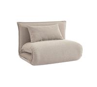 sweeek-Sillón Convertible de Borreguito Beige - 200x99x66 cm