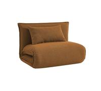 sweeek-Sillón Convertible de Borreguito Mostaza - 200x99x66 cm