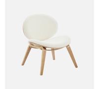 sweeek - Sillón de madera curvada y borreguito , Ines , 66x59x76 Roble