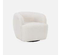 sweeek - Sillón giratorio 360º de borreguito y metal , Laya , 79x77x67 Crema