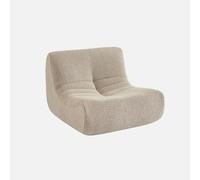 sweeek - Sillón infantil de una plaza con tejido borreguito texturizado, 1 plaza , Sokol kids , 63x67x45 Beige
