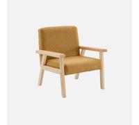 sweeek - Sillón infantil estilo escandinavo de madera de hevea , Isak kids , 47x43x50 Yellow
