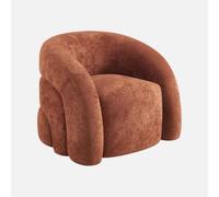sweeek-Sillón orgánico de tela, Renbo, Terracota, 86x75x70 cm | Renbo