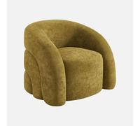 sweeek-Sillón orgánico de tela, Renbo, Verde oliva, 86x75x70 cm | Renbo