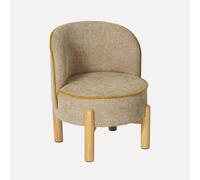 sweeek - Sillón vintage infantil de madera de hevea y tela de chenilla , Louisa , 46x44x52 Brown