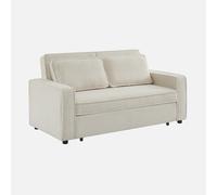 sweeek - Sofá cama borreguito, 2 plazas , Chill borreguito , 172x91x88 Crema