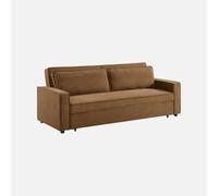 sweeek-Sofá cama de pana, 3 plazas, Chill pana, Óxido, 226x90x88 cm | Chill pana