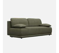 sweeek - Sofá cama en pana fina con baúl de almacenamiento, 3 plazas Antracita - 192x100x81 cm Green