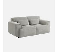 Sweeek - Sofá de pana de 2 plazas Gris claro - 178x97.5x73 cm Gray