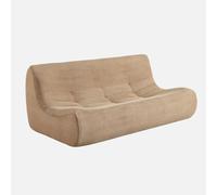 sweeek - Sofá de terciopelo de pana, 3 plazas , Sokol terciopelo , 182x105x72 Beige oscuro