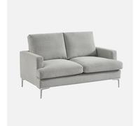 sweeek - Sofá en tela lisa de 2 plazas , Hans , 143x90x89 Gris claro