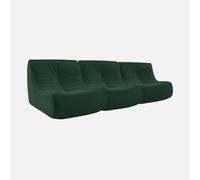 sweeek - Sofá envasado al vacío de terciopelo, 3 plazas , Sokol terciopelo , 91x105x72 Verde