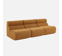 sweeek - Sofá modular de borreguito texturizado, 3 plazas , Nova borreguito , 81x99x75 Mostaza
