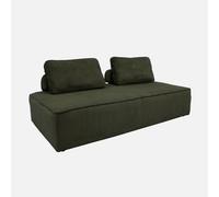 sweeek-Sofá Modular de Pana, 2 plazas Verde Oscuro - 180x90x78 cm