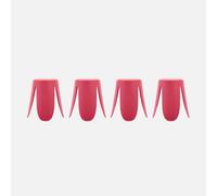 sweeek - Taburete apilable polipiel, set de 4 , Niki , 44x44x46 Rosa