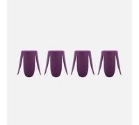 sweeek - Taburete apilable polipiel, set de 4 , Niki , 44x44x46 Violeta