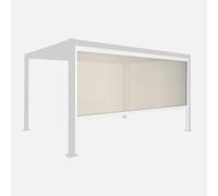 sweeek - Toldo lateral para pérgola, 4m , Palace toldo 4m , 371x10x209 Blanco