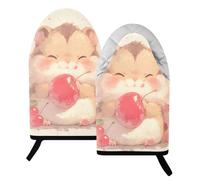 Sweet Cherry Animal - Manopla y soporte para ollas resistentes al calor de 204.4 °C, guantes de horno y soportes para ollas para barbacoa, 9.5 x 6 pulgadas, 2 unidades