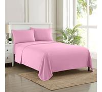 Sweet Home Collection 1500 Hilos 4 Piezas Calidad Egipcio Bolsillo Profundo Juego de sábanas, Completa, Beige, Rosa, Doble
