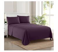 Sweet Home Collection 1500 Hilos 4 Piezas Calidad Egipcio Bolsillo Profundo Juego de sábanas, Completa, Beige, Morado, California King