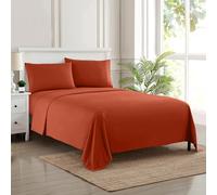 Sweet Home Collection 1500 Hilos 4 Piezas Calidad Egipcio Bolsillo Profundo Juego de sábanas, Completa, Beige, óxido, California King