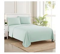 Sweet Home Collection 1500 Hilos 4 Piezas Calidad Egipcio Bolsillo Profundo Juego de sábanas, Completa, Beige, Mint, Cama Individual