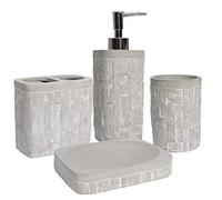 Sweet Home Collection Avalon - Juego de Accesorios de baño, Colecciones únicas, Modernas, clásicas, Decorativas, Hermosos diseños, decoración de bañera de Ducha, 4 uds